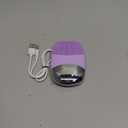 Facial Cleansing Brush, 3-in-1 Electric Silicone Face Scrubber, Vibrating Massager, IPX7 Waterproof, USB Rechargeble Pore Brush for Deep Cleanning, Blackhead Remover, Exfoliating (Purple)