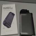 Dockable Protective Case for Nintendo Switch 2, TPU Ergonomic Grip Cover with Foldable JoyCon Holder Design, Slim Shockproof Hard Shell fit for Switch 2 Console & Kickstand - Matte Black