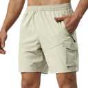 Men's Hiking Cargo Shorts Lightweight Quick Dry Athletic Shorts with Multi Pocket for Workout Golf Camping Casual (S)