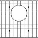 iPEGTOP Sink Bottom Grid 23" x 13", Stainless Steel Sink Protector Rear Drain with Corner Radius 2", Sink Grate Rack for Bottom of Kitchen Sink Single Bowl with Hole Cover, One Piece