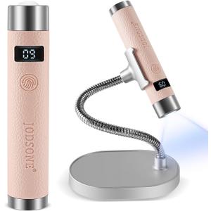JODSONE Magnetic Bracket U V LED Nail Lamp Cordless Rechargeable Gel Polish Dryer Portable with Smart Sensor 2 Timers LCD Screen for Home DIY & Salon