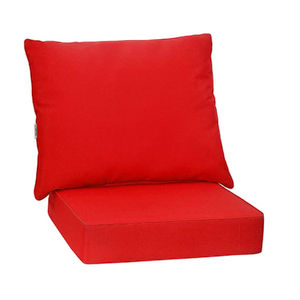 Red Outside chair and pillow cushions - Cushion size 23×23 inch , Pillow size 22x19inch