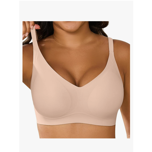 Women's Supportive Wireless Jelly Bras for Women Seamless Comfort, Full Coverage, No Underwire, T-Shirt Women Bras. Size Medium