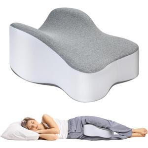 Knee Pillow for Side Sleepers,Leg Pillows for Sciatica,Knees,HIPS,Joints Between Legs,Back Pain Relief When Side Sleeping Spine Alignment Support for Knee Surgery Recovery (Large, Grey)