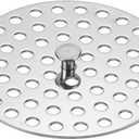 uxcell Shower Drain Hair Catcher, 3 inch Stainless Steel Round Floor Drain Cover Anti-Clogging Protection Cover Replacement for Furniture Repair Bathroom Kitchen