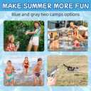 12 Pack Water Gun for Kids, Squirt Guns Bulk Small Manual Water Soaker Gun Toy, Summer Swimming Pool Beach Party Play Water Fighting Toys Gifts for Boys Girls Children (6 Blue & 6 Gray)