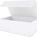 White Gift Box 10" x 6" x 3" with Magnetic Closure Lid Gift Boxe for Presents,Bridesmaid Gifts Boxes,Cute Box,Birthday Box,Luxury for Gift Packaging, Magnetic Gift Boxe for Wrapping Gifts (White)