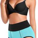 OLIKEME High Waisted Underwear for Women Tummy Control Cotton Plus Size Full Coverage Packs Ladies Panties Briefs (M)