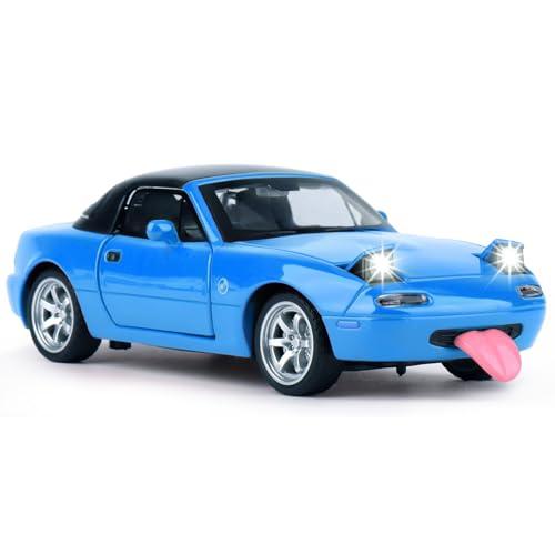 FRJV Car Toys for Boys 1 32 Diecast Cars Metal Toy Car,Collectibles Model Car Kits for Adults and Kids,Pull Back Cars with Lights and Sounds,Toy Cars for Boys Age 4-7（Blue）