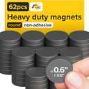 X-bet MAGNET Heavy Duty Magnets for Crafts - Ultra Strong Round Magnets for DIY, Home Space Organization & Decoration - Perfect Size for Whiteboard & Fridge (62 pcs, 0.6x0.12)