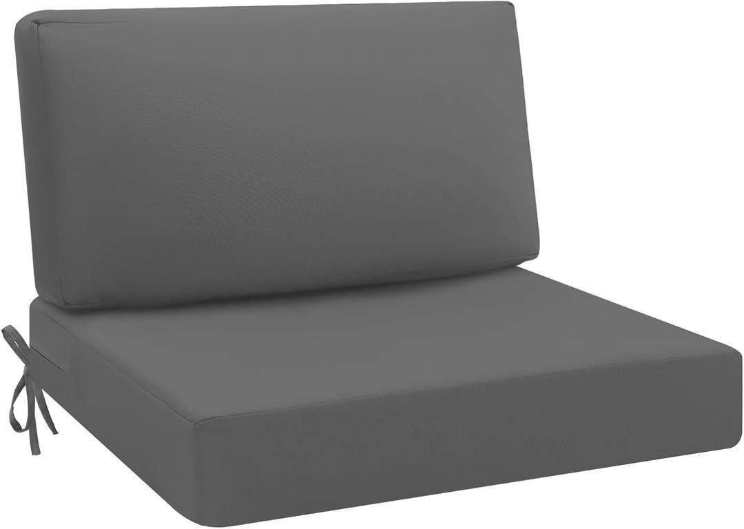 Idee-home Outdoor Cushions for Patio Furniture, Outdoor Seat Cushion, 26.5 X 26.5 In