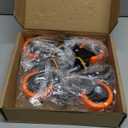 3 Inch Caster Wheels 2200Lbs, Threaded Stem Casters Set of 4 Heavy Duty, 1/2"-13 x 1 (Screw Diameter 1/2", Stem Length 1"), Safety Dual Locking Industrial Castors, Wheels for Cart, Furniture