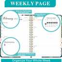2 x Academic 2025 Planner, Jan 2025-Dec 2025 weekly and monthly, A5 (6.2'' x 8.5") - 12 Months, With Tabs, Metal Cladding Round Corners, for Office School Teacher College Student Women, Green