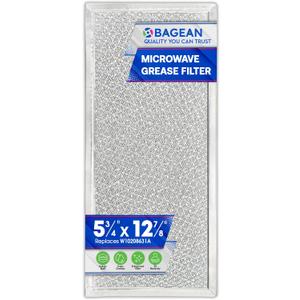 Microwave Filter Replacement 5.78" x 12.91" Fits W10208631A Whirlpool Microwave Filter - Aluminum Mesh Screen Grease Filters - Freshens and Filters Kitchen Air in Over the Range Oven Vent Fan (1-Pack)