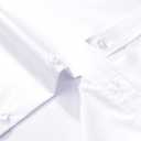 Alimens & Gentle Men's Dress Shirts Long Sleeve Wrinkle-Free Stretch Shirts Solid Formal Button Down Shirt with Pocket (White, M)