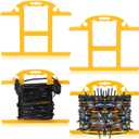 4Pcs ABS Heavy Duty Extension Cord Storage Reel Christmas Light Storage Reels Portable Cord Organizer Yellow H-shape Wrap-Holds Extension Cord Winder for Indoor & Outdoor
