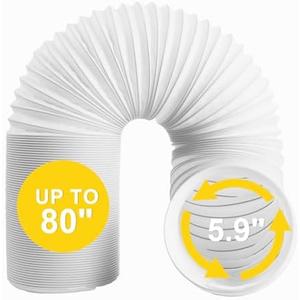 Portable Air Conditioner Hose, 5.9" Diameter Anti-Clockwise Thread, Universal Replacement AC Vent Hose Length up to 80" (Does not include coupler) Portable Air Conditioner Hose, 5.9" Diameter Anti-Clockwise Thread, Universal Replacement AC Vent Hose Length up to 80" (Does not include coupler)