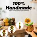 OiwMuOck to My Love Handmade Positive Energy 3rd Gen Upgraded Crochet Sunflower Luxury Romantic Gift Set Perfect for Girlfriend Wife Husband Boyfriend Birthday Valentines Anniversary