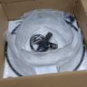 Modern Dining Room Chandelier 22 Black Textured Glass Chandelier Luxury Drum Crystal Light Fixture Farmhouse Round Hanging Lighting for Dining Room Kitchen Island Living Room Hallway Bedroom