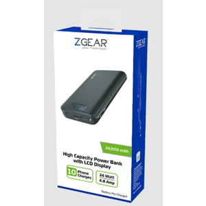ZGear High Capacity LCD Display Power Bank - Black, 1 ct

20,000 mAh
