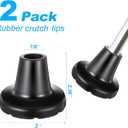 Crutch Tips 7/8 Inch Upgrade Heavy Duty Rubber Crutch Feet, Crutch Accessories Replacement Rubber Cane TipsNon-Slip and Durable