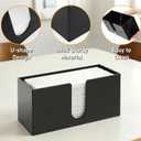 ZAVOOS 2 Pack Acrylic Paper Towel Holder, Black Countertop Napkin Dispenser for Z-fold C-fold Trifold, Multifold Hand Towel Storage Holder Organizer for Bathroom, Toilet, Kitchen