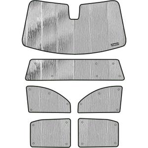 Sunshade Set Compatible with 2019-2024 Chevrolet Silverado/GMC Sierra 1500-Crew Cab-Rear Tailgate Sunshade Open