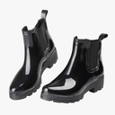 Women's Short Rain Boots Waterproof Slip On Ankle Chelsea Booties, Size 40
