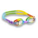Prismdive Swimming goggles, rainbow and pink purple colors, adjustable strap, anti fog goggles (color1)