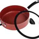 The All-In-One Stone Sauce Pan by Ozeri - 100% APEO, GenX, PFBS, PFOS, PFOA, NMP and NEP-Free German-Made Coating, 5.3 Quarts