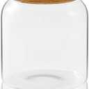 Sweejar Glass Jars for Laundry Room Organization, Half-Gallon Laundry Pods Container, Glass Food Storage Jars with Airtight Lid, 1 Pack, Press Lid