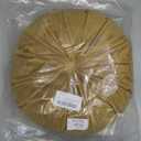 vctops Round Velvet Solid Color Chair Cushion Pumpkin Pleated Throw Pillow Home Decorative Floor Pillow Diameter 15" Gold Yellow