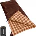 KingCamp Sleeping Bag for Adults, 100% Flannel XL Big and Tall, Left Zip