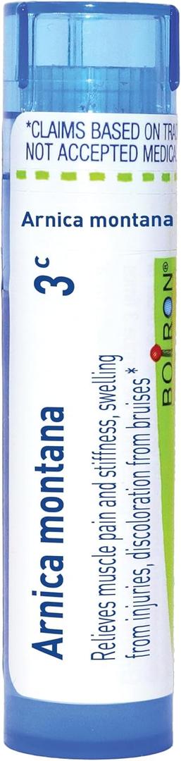 4 x Boiron Arnica Montana 3C for Muscle Pain, Stiffness, Swelling from Injuries, & Bruises - 80 Pellets
