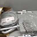 Drive Medical Folding Steel Bedside Commode Chair - Portable 3-in-1 Toilet Solution - Adjustable Height - 7.5 Qt Bucket Included - Durable Powder-Coated Steel Frame - Supports up to 350 Lb (Grey)