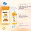 Beeswax Wood Polish Spray, Bees Wax Furniture Polish and Cleaner Natural Essential Oil Wax for Wood Polish Cleaner, Restores Shine, Protects & Conditions Wood Surfaces