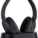 Wireless TV Headphones with Charging Dock, 45H Playtime, Matte Black