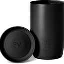Simple Modern Travel Coffee Mug Tumbler with 360 Lid | Ceramic-Lined Insulated Stainless Steel Cold Brew Iced Coffee Cup | Gifts for Women Men Her Him | Voyager Signature | 12oz | Midnight Black