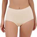 Incontinence Underwear for Women, 5 oz Super Absorbent Leakproof Washable Undies for Pregnancy Urine Leakage 1 Pack (Beige, 2XL)