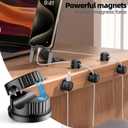 8 Pack Magnetic Cord Organizer, Bljcky 360 Rotatable Cord Clip Holder, Strong Adhesive, No-Residue, Cable Cord Management for Home/Car/Office/Desk/Nightstand