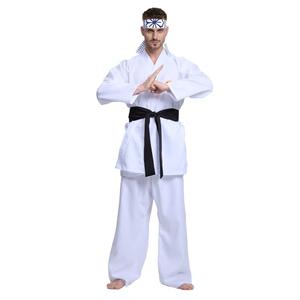 Mahoon Karate Costume for Adult, Deluxe Karate Uniform Set with Belt & Headband for Halloween Party Cosplay Outfit 2XL/3XL