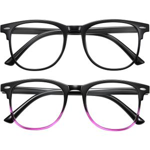 Okany Blue Light Blocking Glasses for Women Men Woman Black Computer Screen Filter Gaming Glasses Womens Mens 99.9% Blue Light Blocker Round Fashion Eye Glasses