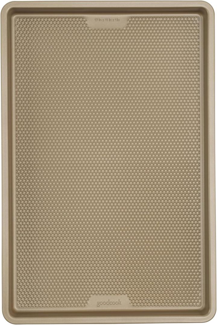 GoodCook BestBake Nonstick Textured Carbon Steel Cookie Sheet, 11" x 17", Large Baking Sheet, Even Heating, Scratch-Resistant, Non-Toxic, Durable, Ideal for Baking and Sheet Pan Dinners