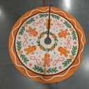 Gingerbread Man Christmas Tree Skirt Xmas Tree Mat Halloween Thanksgiving Christmas Tree Ornaments Decorations Holiday Party Indoor Outdoor 30"