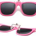 Long Keeper Kids Polarized Clip On Sunglasses Teen Boys Girls Square Flip Up Clip-on Sunglasses Over Glasses