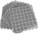 12 Pack 12" x 12" Non-Slip Drainage Mats, Soft PVC Splicing Modular Cushion Mat, Rubber Floor Interlocking Mat for Pool Shower Bath Kitchen Cushion Tiles Bathtub Mats - Waterproof (Gray)