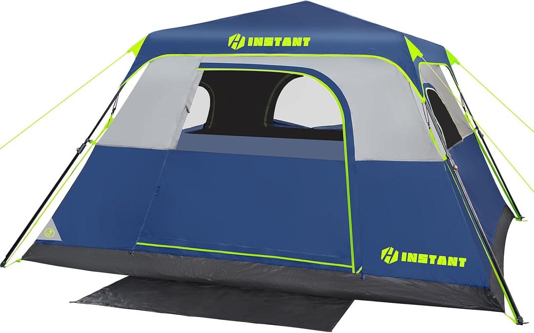 Instant Tent, 6 Person Blackout Tents for Camping with Top Rainfly
60s Easy Setup Pop Up Tent, Waterproof & Light-Blocking Cabin Camping Tent for Family,Expandable Carry Bag,10'L X 9'W X 6.1'H