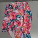 Girls Long Sleeve Swimsuit One Piece Bathing Suit Zipper UPF 50+ Rash Guard Swimwear (Pink, S)