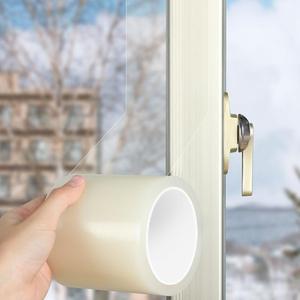 Transparent Window Sealing Tape,2.75 Inch x 66 FT,Window Insulation for Winter,Weather Stripping,Residue-Free Clear Draft Seal Tape for Doors Windows and Ac