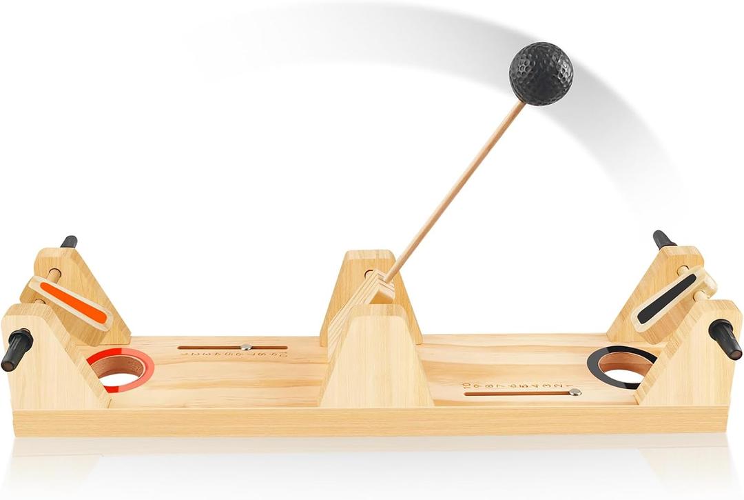 VolleyShot, Suitable for All Ages Volleyshot Tabletop Game, Entertaining Wooden 2-Player Tabletop Skill Game for Parties and Family Gatherings